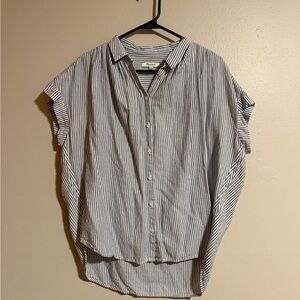 Madewell Central Striped Button-Up Shirt Size Medium